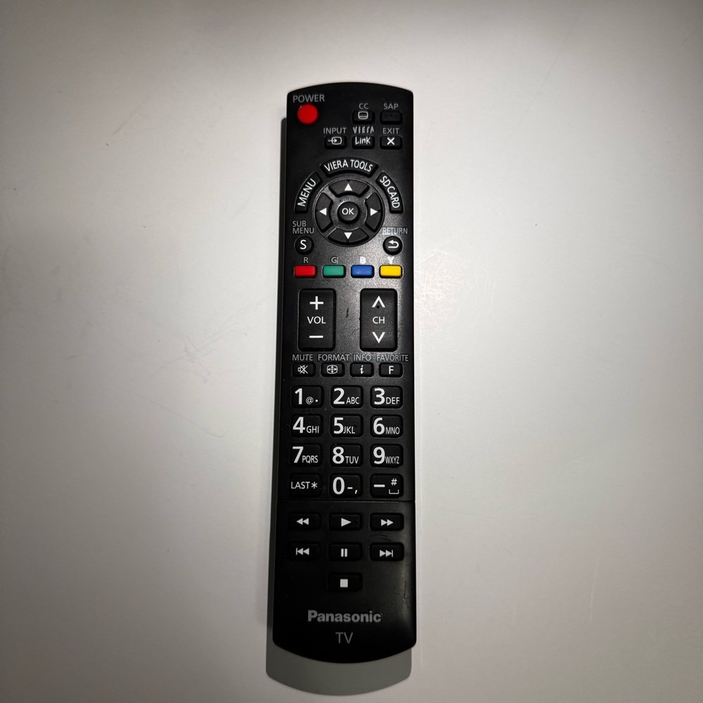 Panasonic Black TV Remote